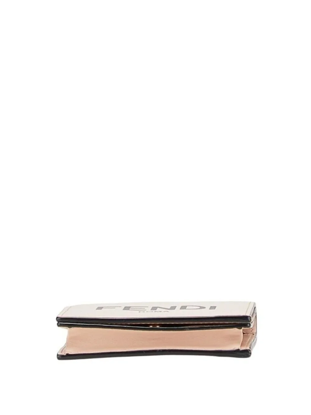 Fendi Logo Bifold Wallet Pink Black Leather